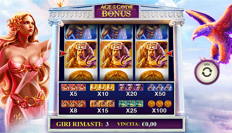 Il bonus game di Age of the Gods Roulette