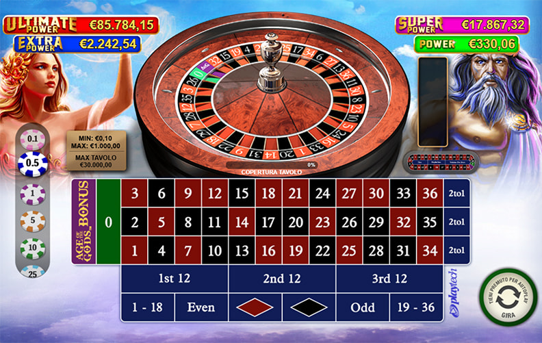 La demo di Age of the Gods Roulette online