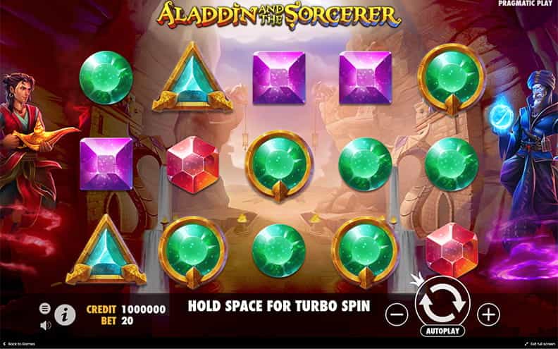 Screenshot della slot Aladdin and the Sorcerer