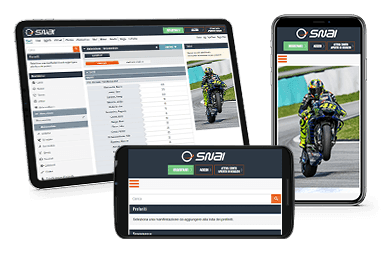 I mercati scommesse sulla MotoGP di SNAI su diversi dispositivi mobile.