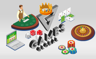 Logo del provider Games Global con fiches da casinò, roulette e slot.