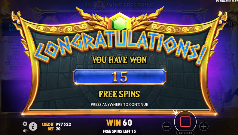 I free spin della slot Gates of Olympus