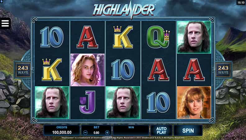 La demo della slot Highlander