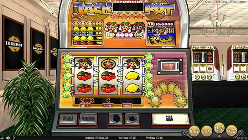 La versione demo di Jackpot 6000