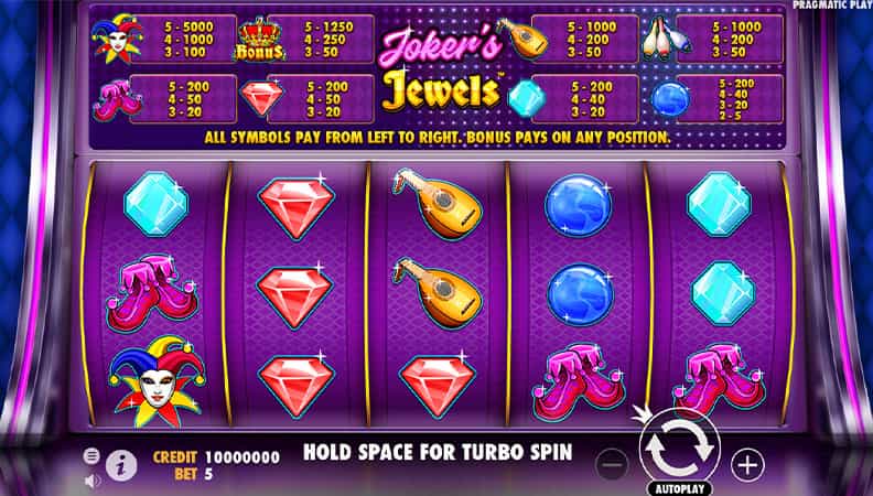 La versione demo di Joker's Jewels