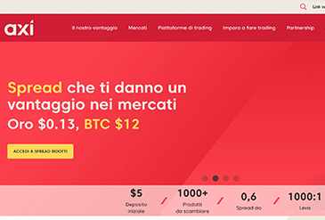 La homepage Axi