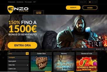 La Homepage di Enzo Casino