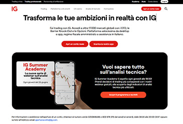 La homepage di IG
