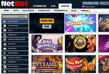 Selezione Scommesse di NetBet