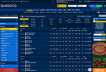 Il layout della home page di Quigioco.