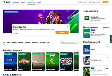 La Homepage di Sisal
