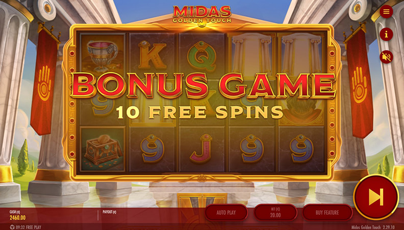 I free spin della slot Midas Golden Touch