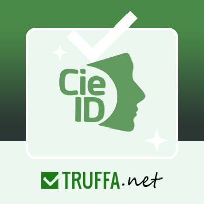 Logo Cie ID verde con spunta di verifica e logo TRUFFA.net.