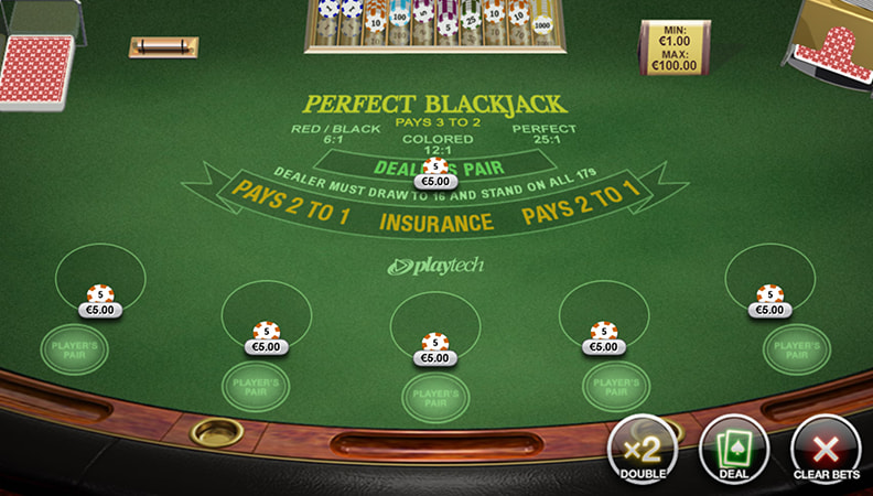 Una puntata alternativa nel Perfect Blackjack visualizzabile sul tavolo da gioco