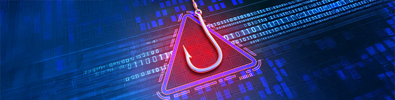 Amo da pesca e sfondo cibernetico