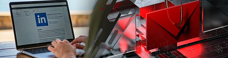 Un messaggio di phishing di una pagina clone di LinkedIn