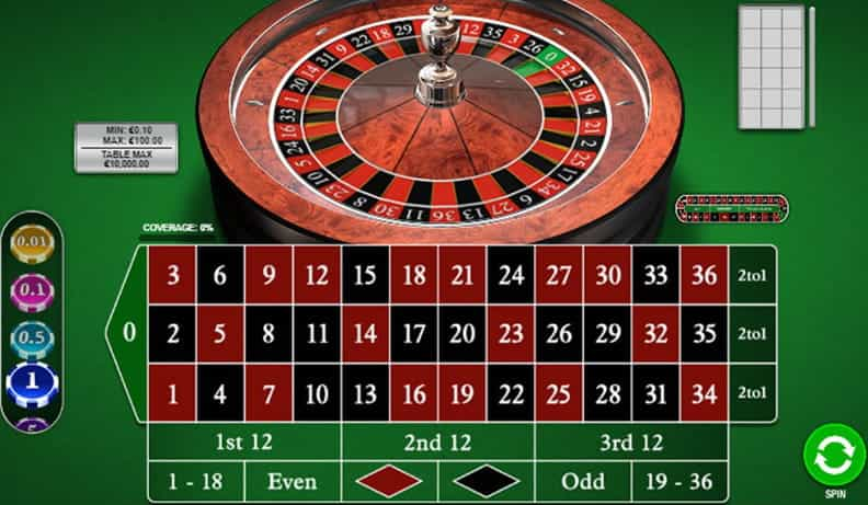 La demo di Premium European Roulette.