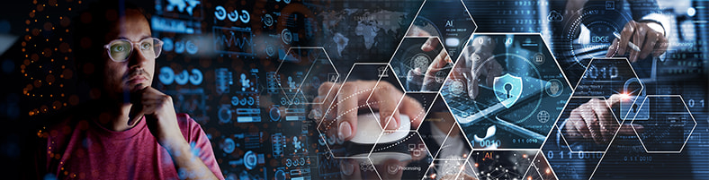 Un utente esamina un contenuto probabilmente generator con l'Intelligenza Artificiale