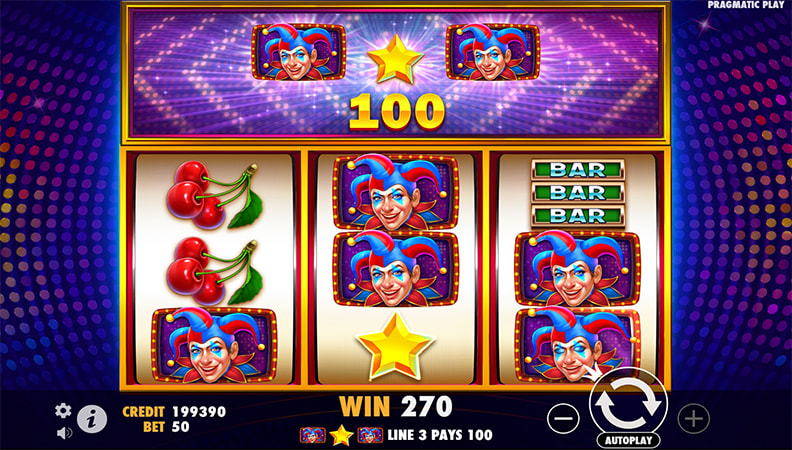 La schermata di gioco della slot Super Joker