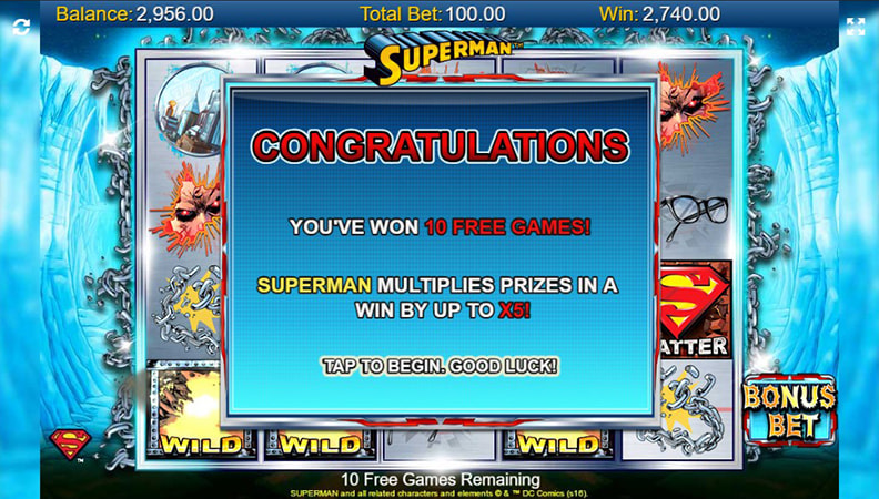 I free spin della slot Superman