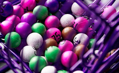 Palline numerate del gioco del bingo