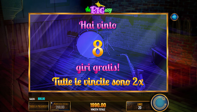 I free spin della slot The Big Easy