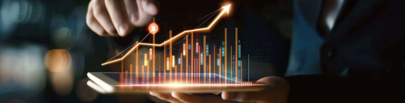 Truffa sugli investimenti: grafico di un titolo che aumenta in maniera esponenziale