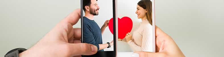 Un utente di un'app di dating online