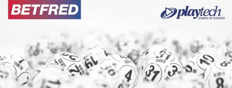 Palline del bingo, logo Betfred, logo Playtech
