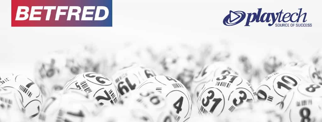 Palline del bingo, logo Betfred, logo Playtech