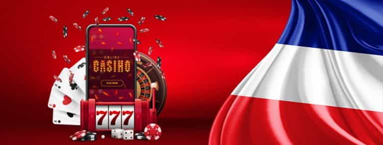 Giochi da casinò e bandiera francese
