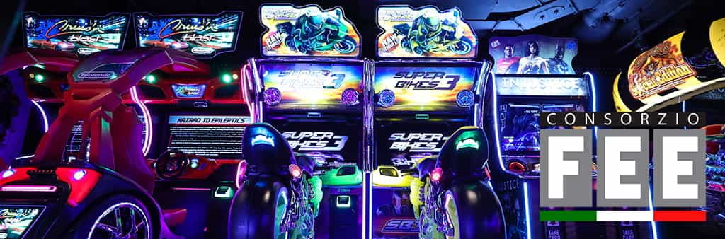 Sala giochi, logo Consorzio FEE