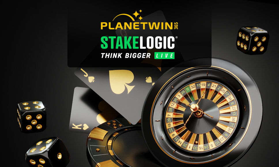 Giochi da casinò, logo Planetwin365 e logo Stakelogic