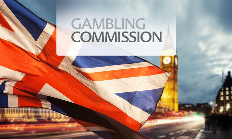 Bandiera UK e logo Gambling commission