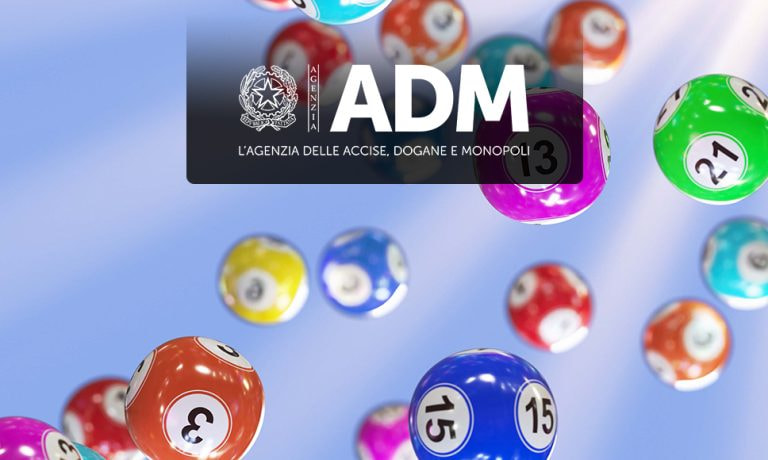 Logo ADM e palline del lotto