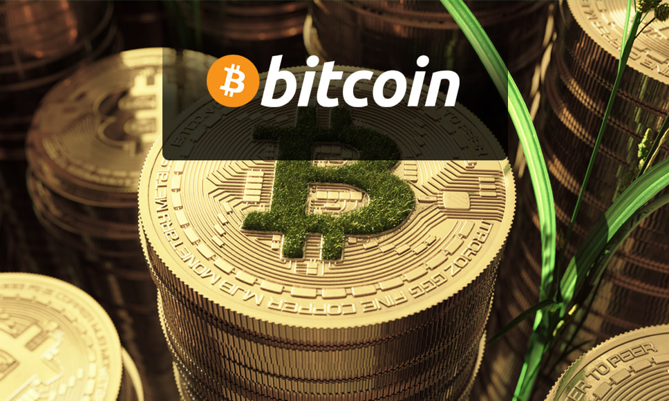 Logo Bitcoin con la B verde