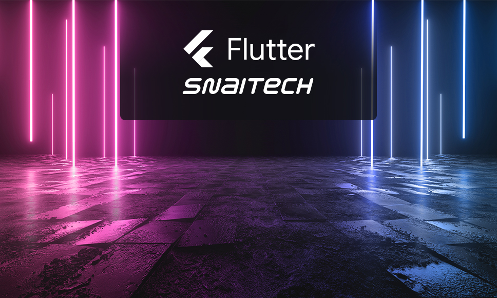 Logo Flutter e logo Snaitech