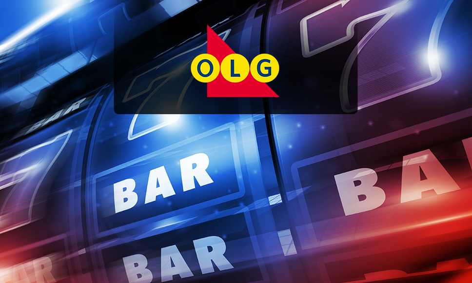 Slot sullo sfondo e logo OLG