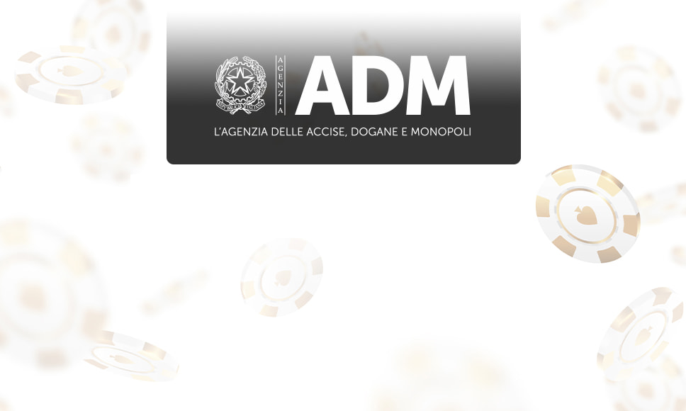 Logo ADM e fiches da casinò