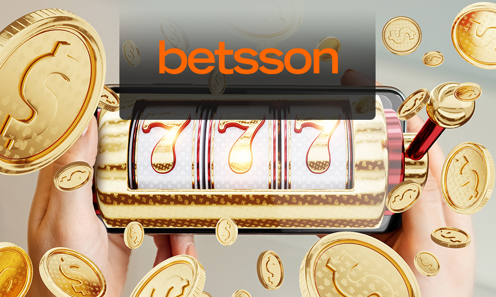 Immagine di una slot con monete e logo Betsson