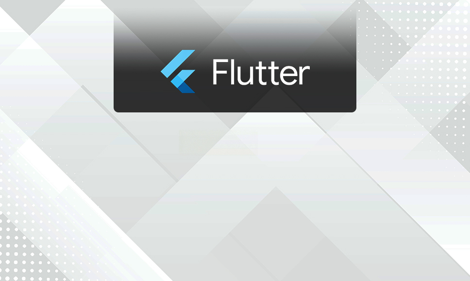 Logo Flutter con sfondo chiaro.