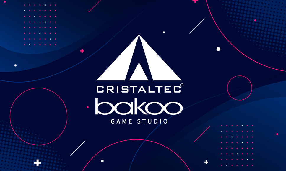 Logo Cristaltec e logo Bakoo Game Studio.