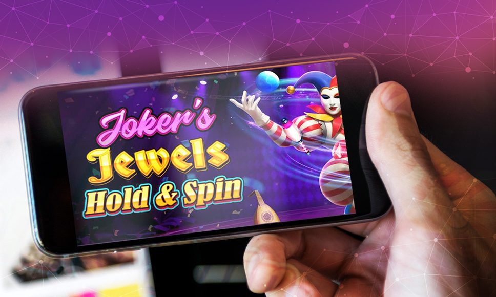 La slot Joker’s Jewels Hold & Spin su un dispositivo mobile.