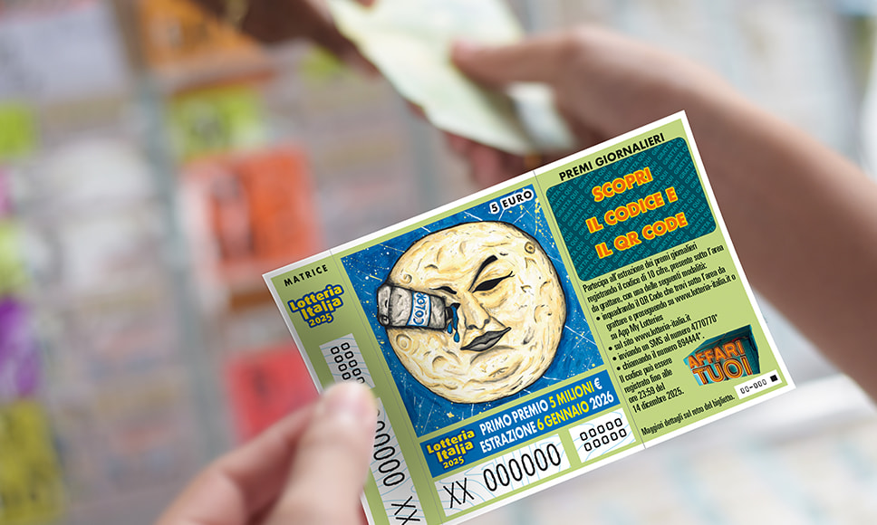 Un biglietto della Lotteria Italia.
