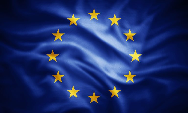 La bandiera dell’Unione Europea.