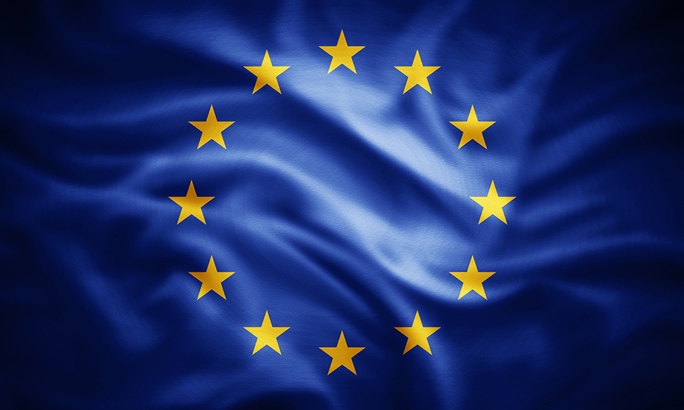 La bandiera dell’Unione Europea.
