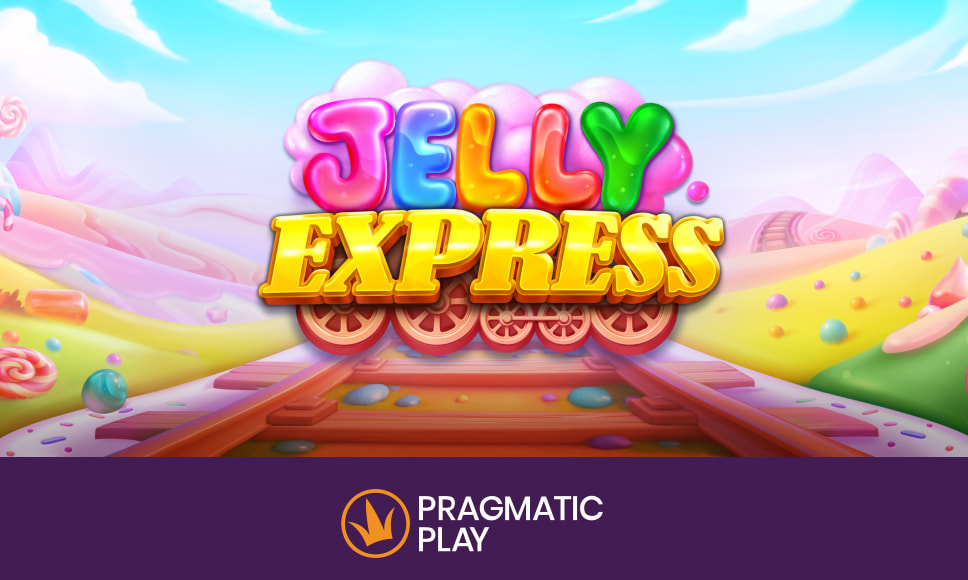 Il logo della slot Jelly Express e il logo del provider Pragmatic Play.