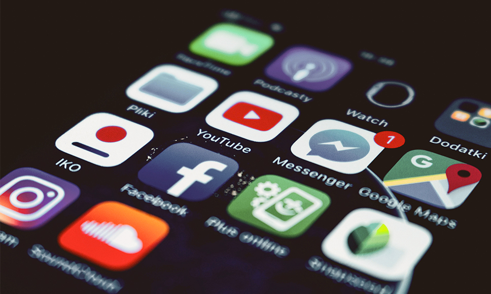 App su schermo smartphone