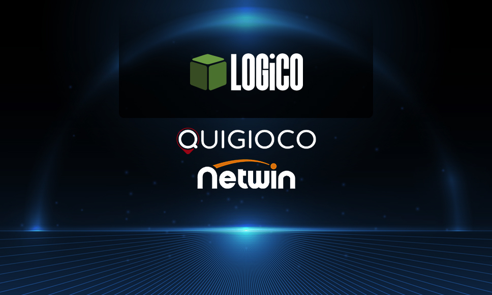 Il logo LOGiCO, il logo Quigioco e il logo Netwin.