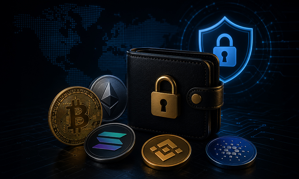 Loghi crypto e e-wallet